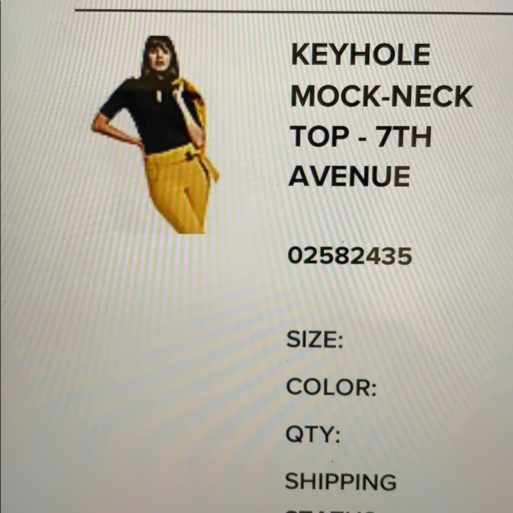 Black Mock Neck Top